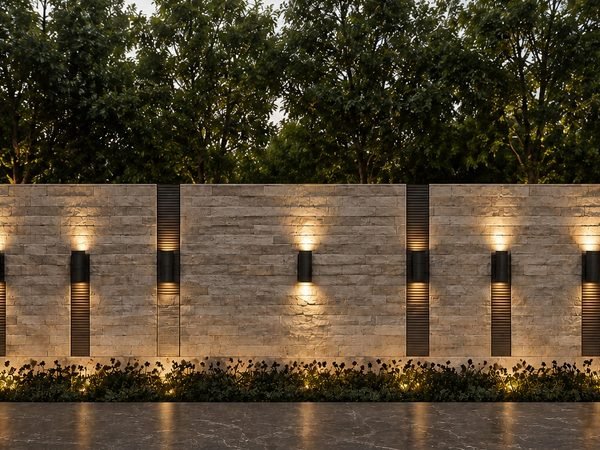 Landscaped garden wall